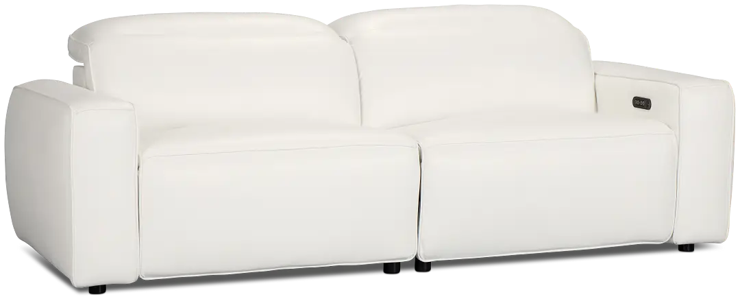 Tidal White Lthr/vinyl Power Reclining Sofa Tidal White Lthr/vinyl Power Reclining Sofa