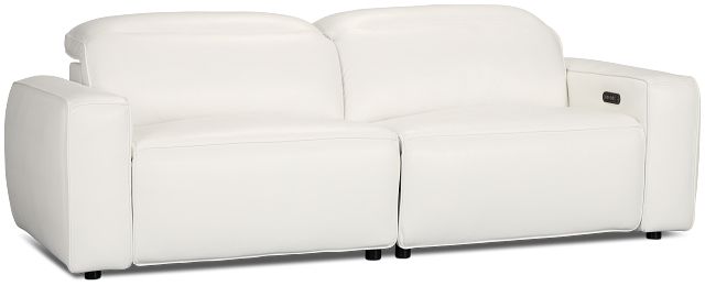 Tidal White Lthr/vinyl Power Reclining Sofa