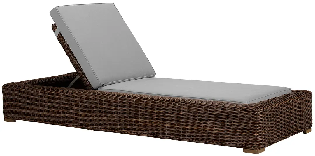 Canyon Dark Brown Gray Cushioned Chaise Canyon Dark Brown Gray Cushioned Chaise