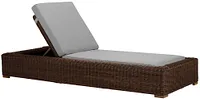 Canyon Dark Brown Gray Cushioned Chaise