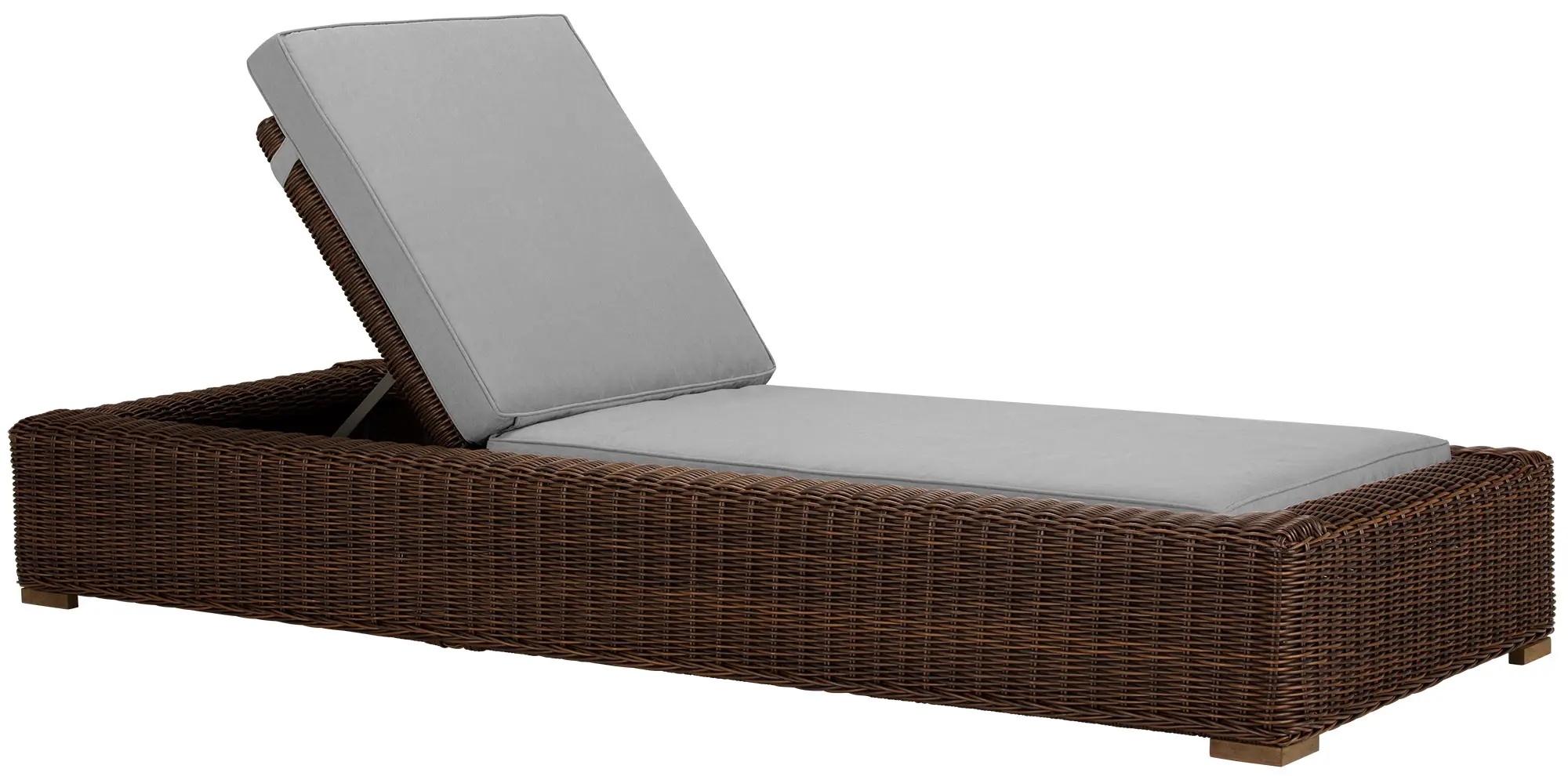 Canyon Dark Brown Gray Cushioned Chaise Canyon Dark Brown Gray Cushioned Chaise