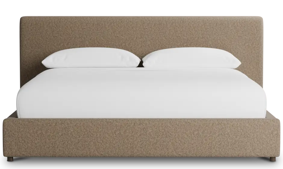 Grayton Merino Brown 44" Upholstered Platform Bed Grayton Merino Brown 44" Upholstered Platform Bed