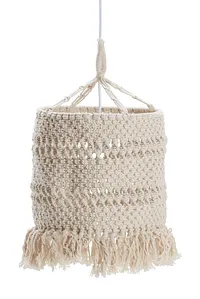 Fringe Natural Knit Pendant