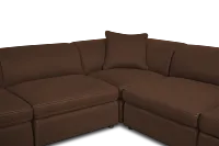 Aria Dark Brown Micro 5-piece Modular Sectional