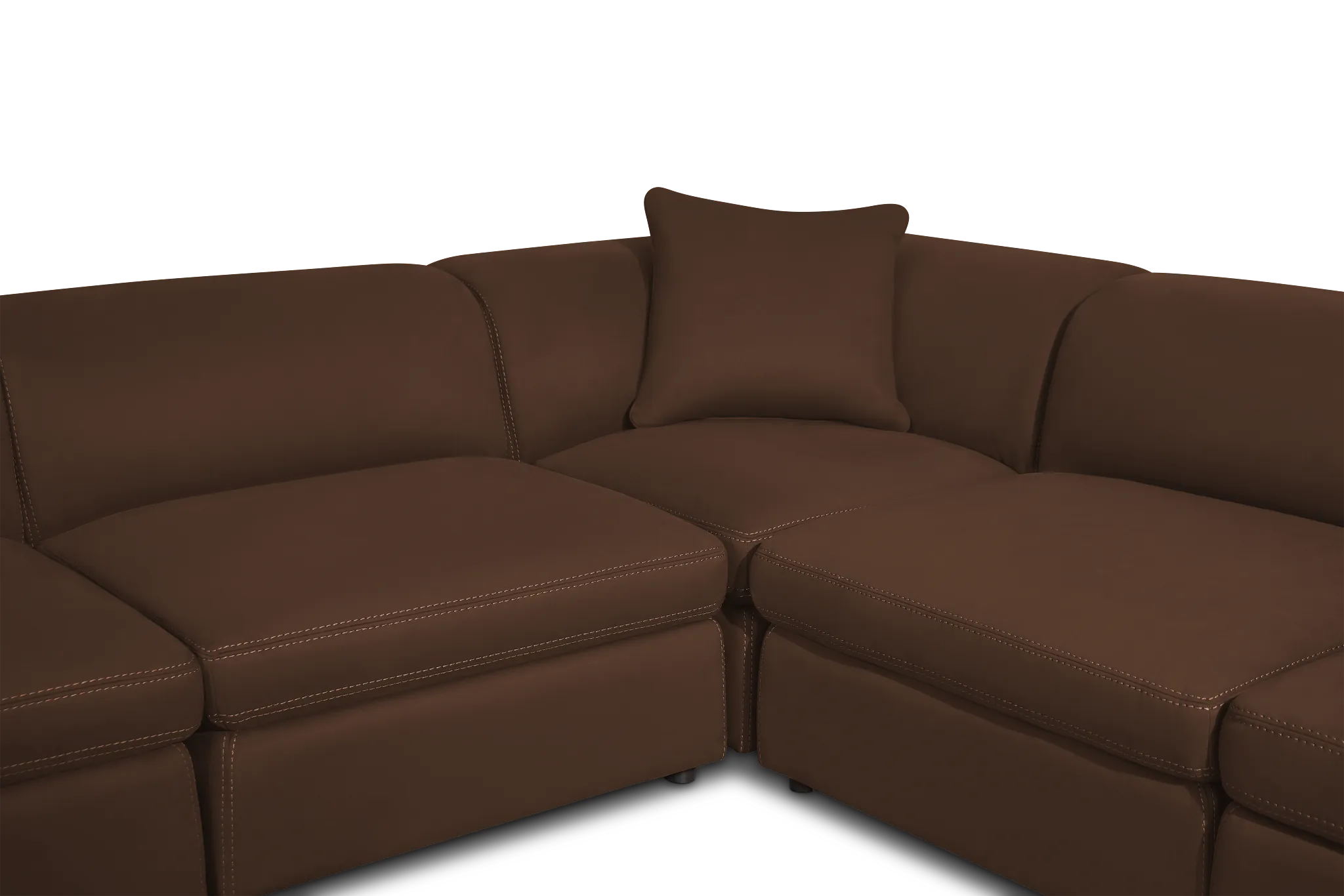 Aria Dark Brown Micro 5-piece Modular Sectional