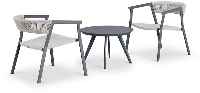 Valencia Gray Outdoor Chat Set