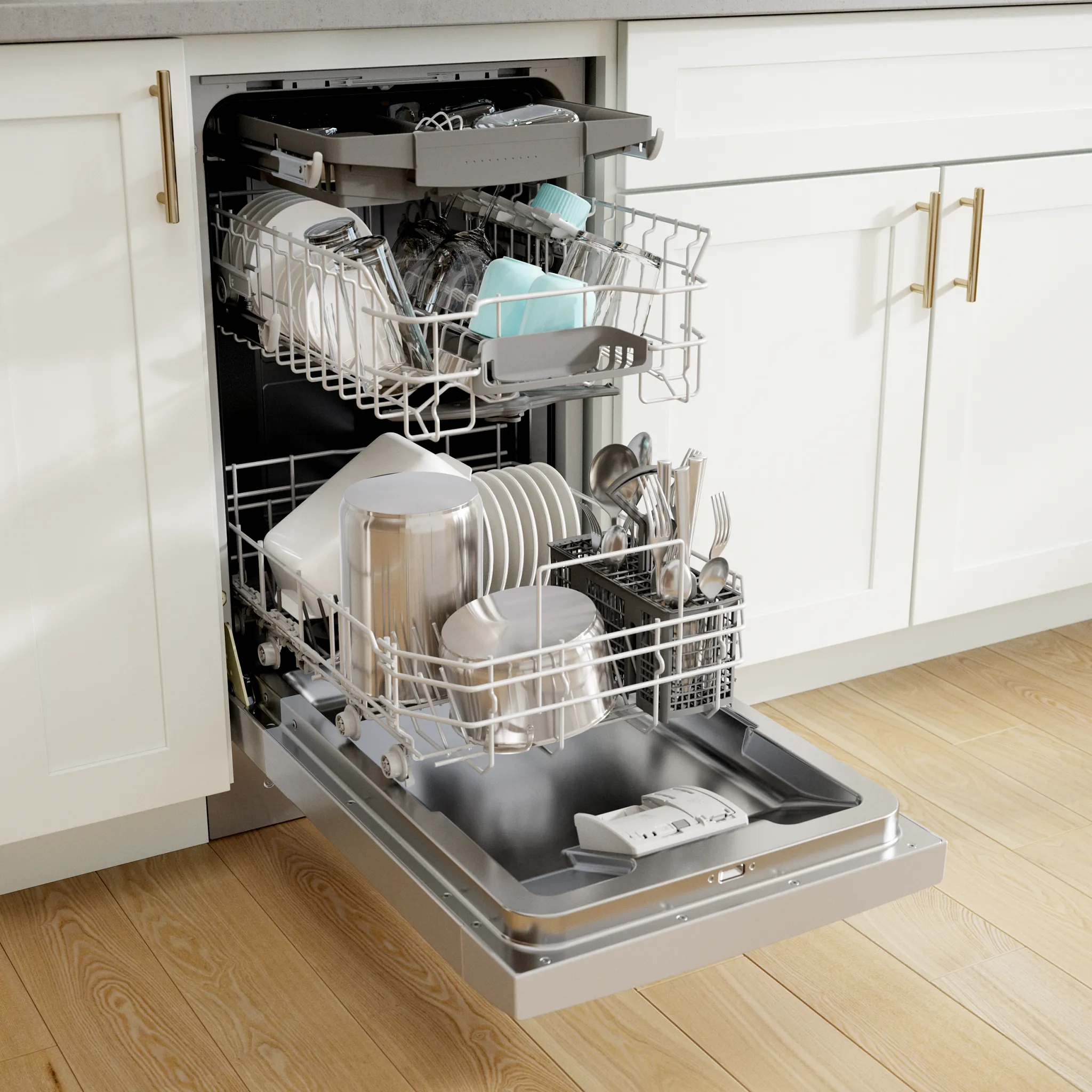 Bosch 300 Series Stainless Steel 18" Built In Dishwasher