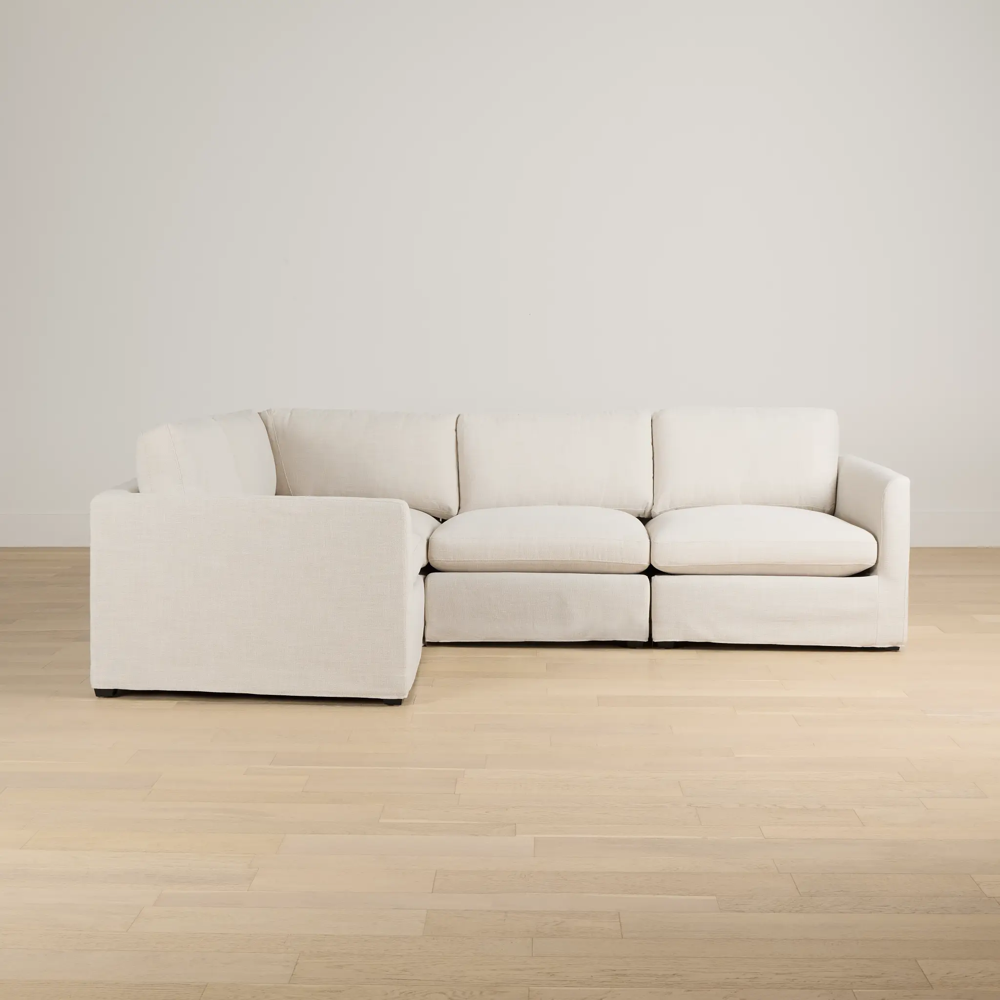 Willow Light Beige Fabric Small Two-arm Sectional Willow Light Beige Fabric Small Two-arm Sectional
