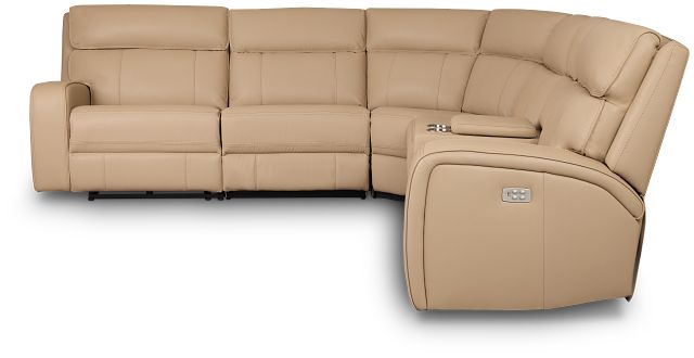 Rhett Taupe Micro Small Two-arm Power Reclining Sectional