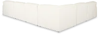 Blanca White Leather 6-piece Modular Sectional