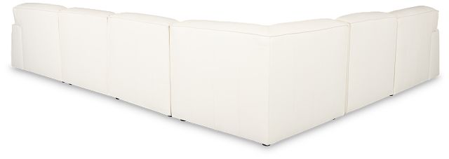 Blanca White Leather 6-piece Modular Sectional