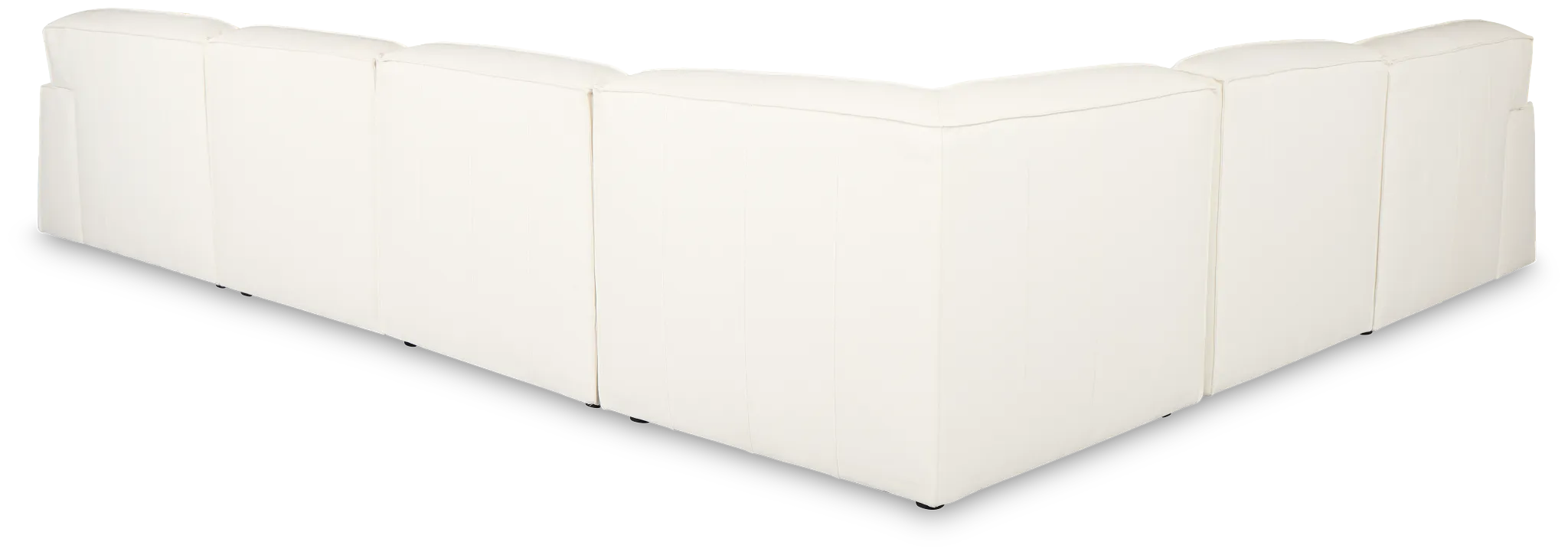 Blanca White Leather 6-piece Modular Sectional