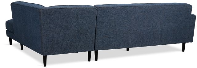 Milo Blue Fabric Small Right Bumper Sectional