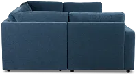 Addie Blue Fabric 6-piece Pit Storage Sectional