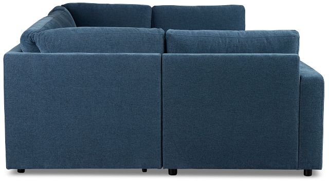 Addie Blue Fabric 6-piece Pit Storage Sectional