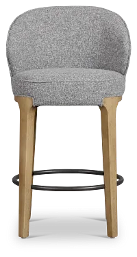Libby Dark Gray Fabric 24" Upholstered Barstool