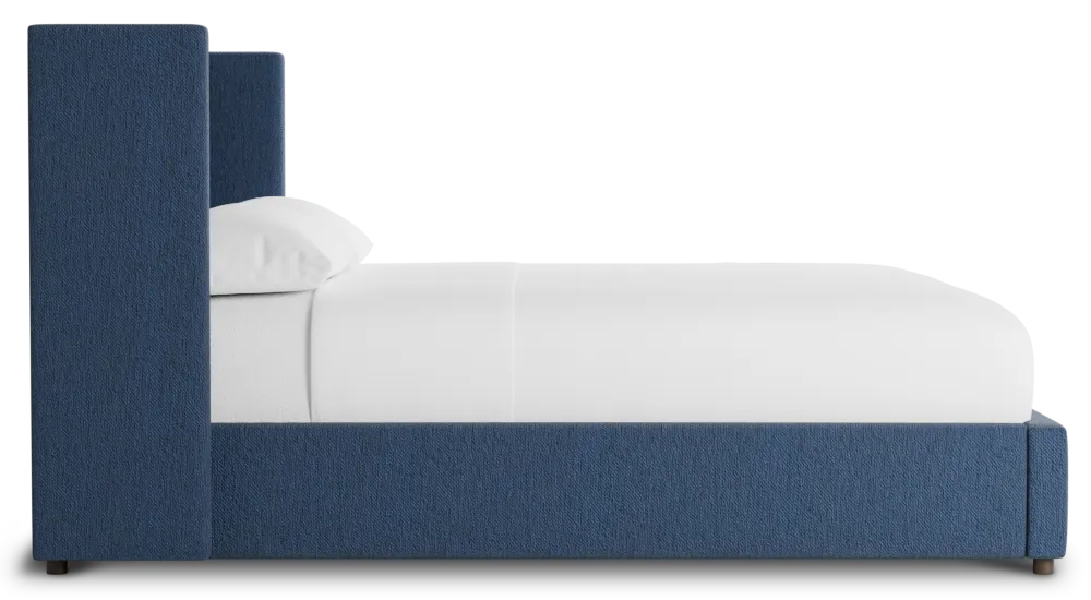 Captiva Revenue Dark Blue 48" Upholstered Shelter Bed
