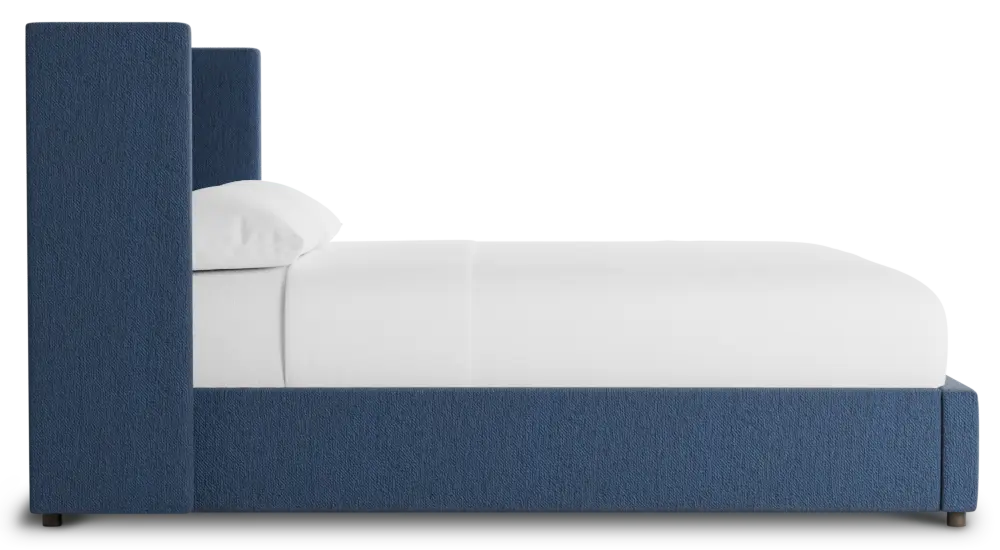 Captiva Revenue Dark Blue 48" Upholstered Shelter Bed Captiva Revenue Dark Blue 48" Upholstered Shelter Bed