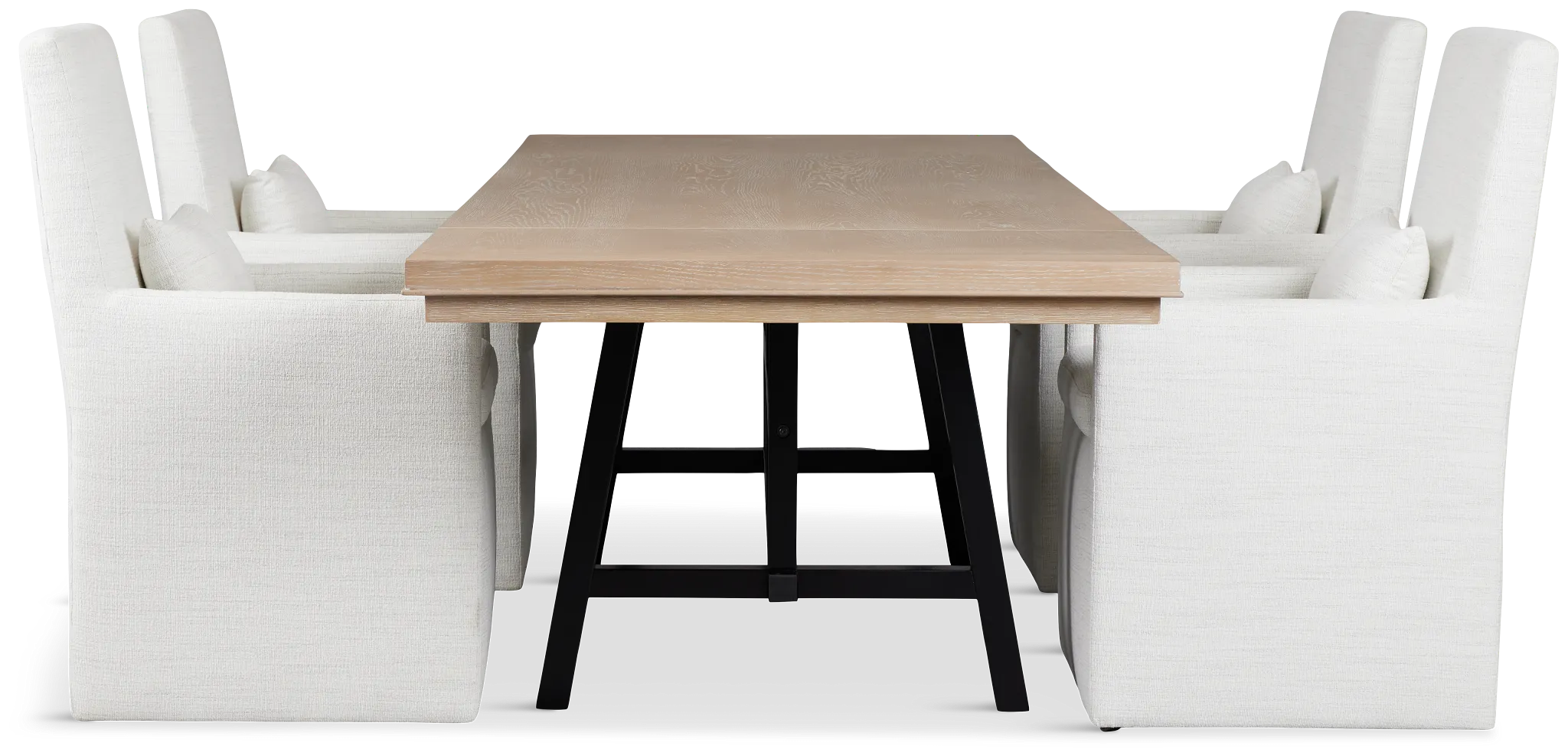 Southlake Two-tone Rectangular Table & 4 Upholstered Chairs