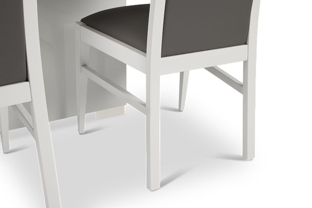 Modena White Rect Table & 4 Chairs