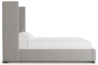 Captiva Peyton Gray 60" Upholstered Shelter Bed