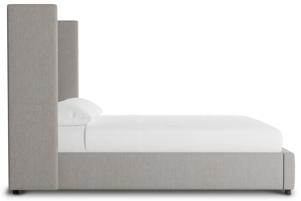 Captiva Peyton Gray 60" Upholstered Shelter Bed Captiva Peyton Gray 60" Upholstered Shelter Bed