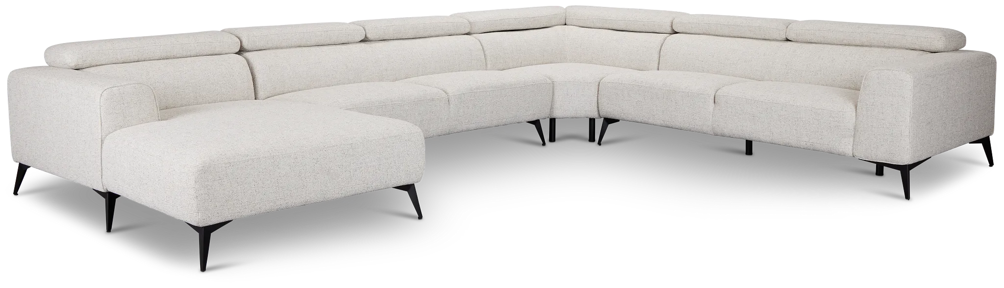 Alina Beige Fabric Medium Left Chaise Sectional