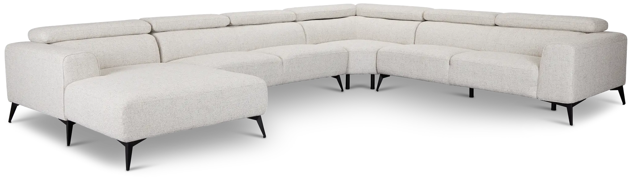Alina Beige Fabric Medium Left Chaise Sectional Alina Beige Fabric Medium Left Chaise Sectional