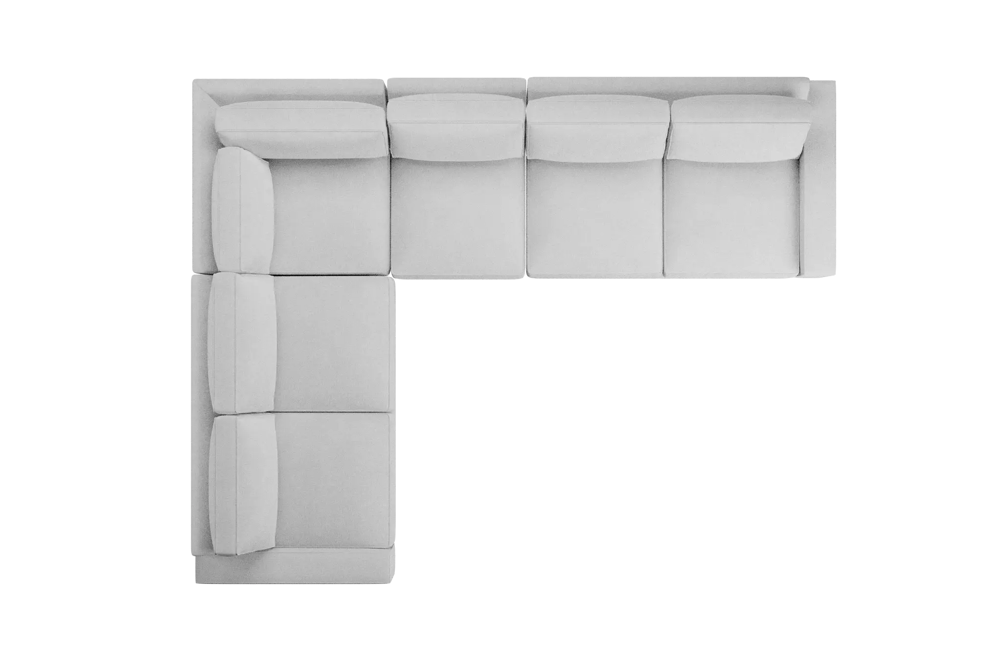 Edgewater Suave White Medium Two-arm Sectional Edgewater Suave White Medium Two-arm Sectional