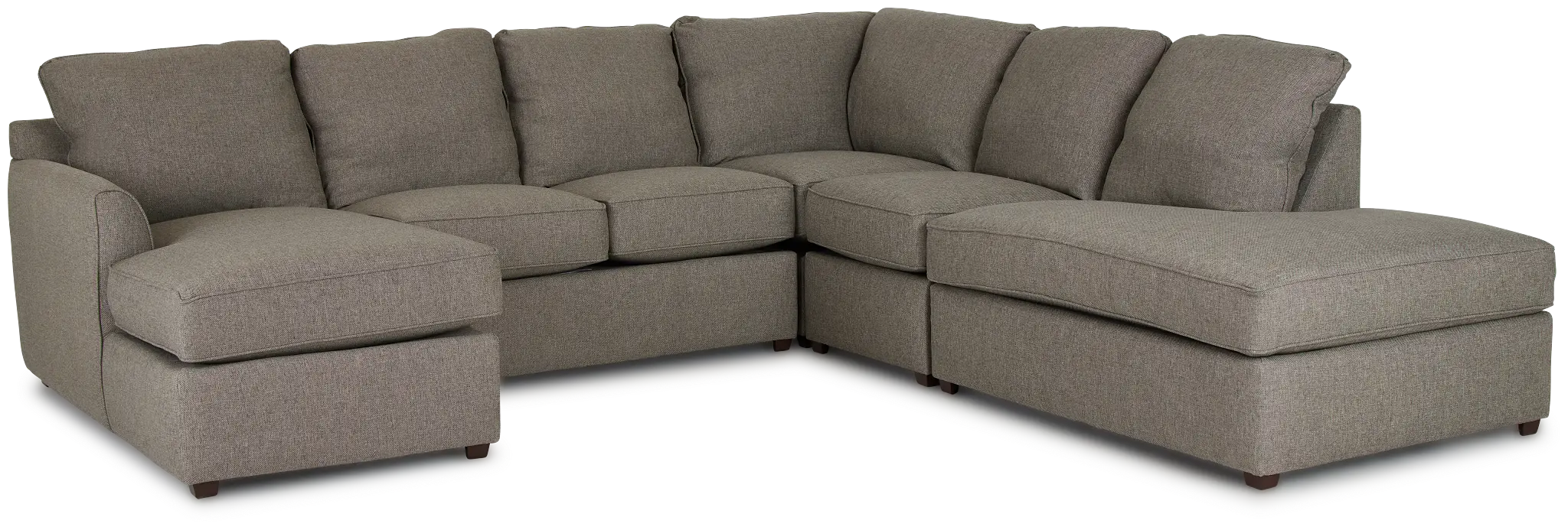 Asheville Brown Fabric Large Right Bumper Sectional Asheville Brown Fabric Large Right Bumper Sectional