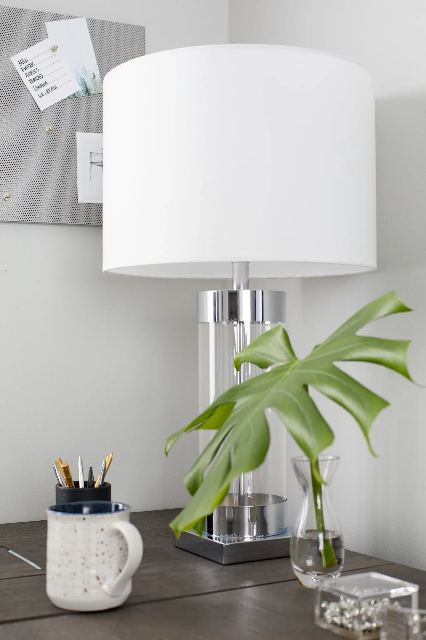 Lucia Chrome Small Table Lamp