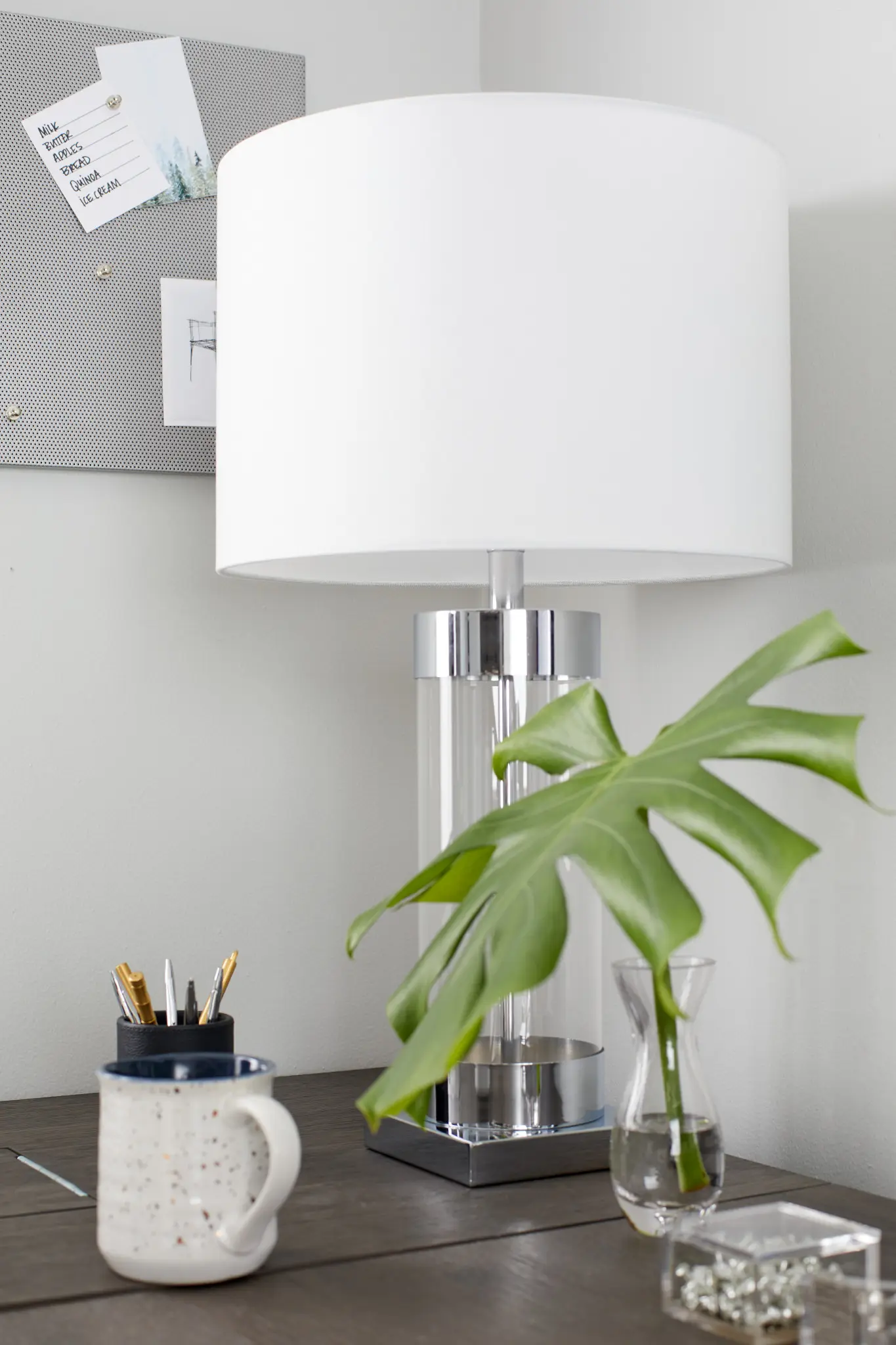Lucia Chrome Small Table Lamp Lucia Chrome Small Table Lamp