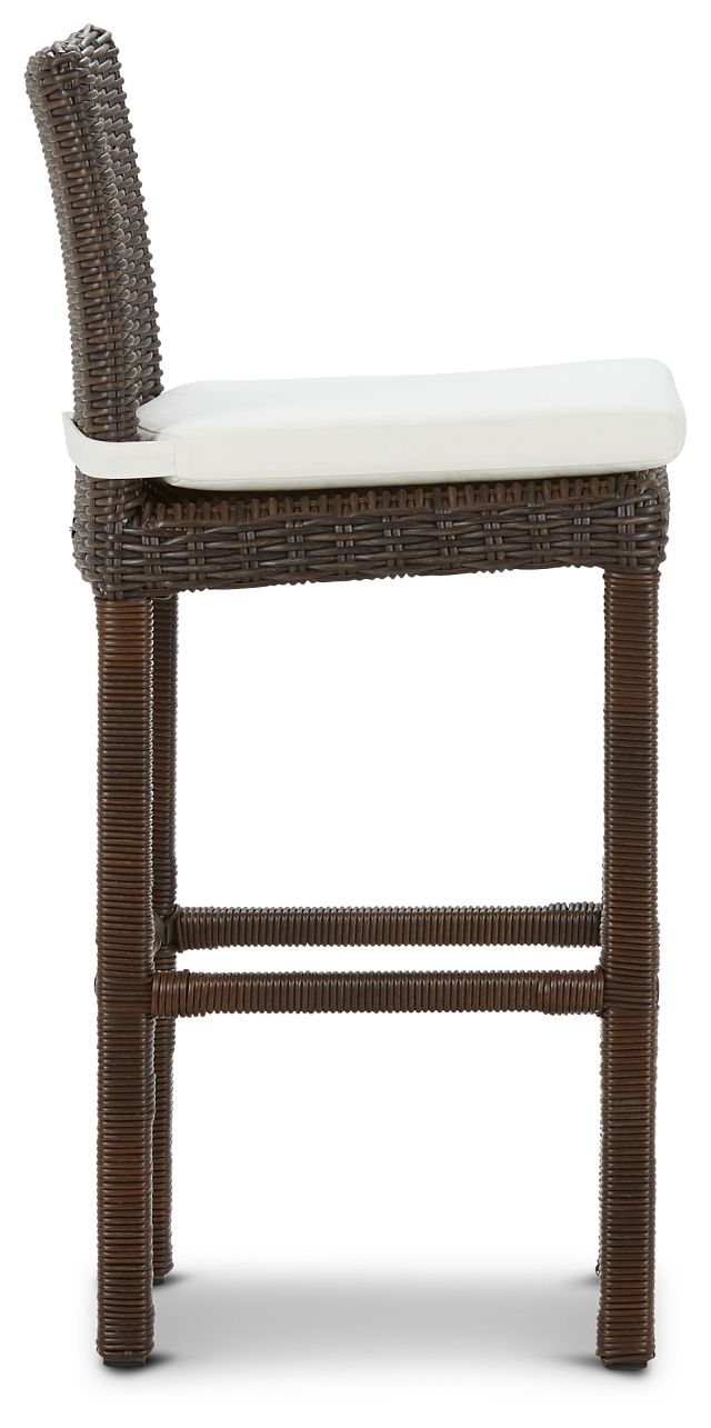 Southport White Woven 30" Barstool