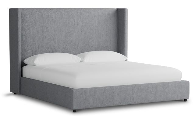 Captiva Revenue Gray 60" Upholstered Shelter Bed
