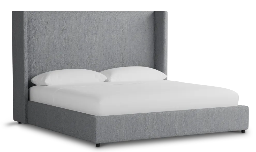 Captiva Revenue Gray 60" Upholstered Shelter Bed