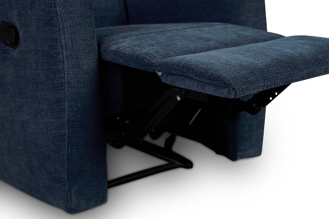 Rae Dark Blue Fabric Recliner