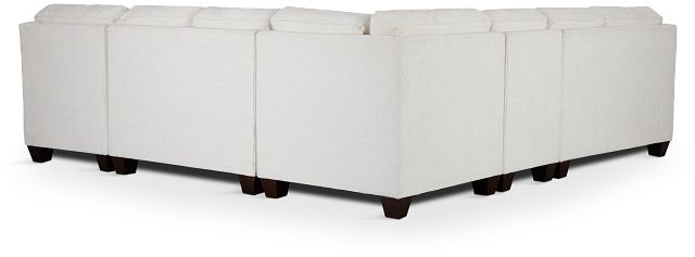 Andie White Fabric Large Right Chaise Sectional