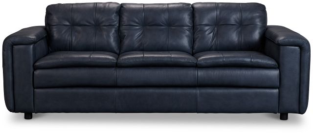 Rowan Navy Leather Sofa