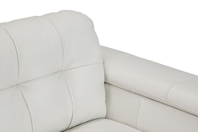 Rowan Light Gray Leather Sofa