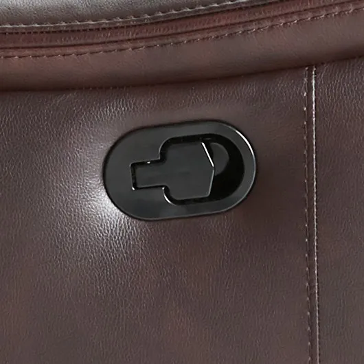 Aiden Brown Leather Swivel Glider Recliner