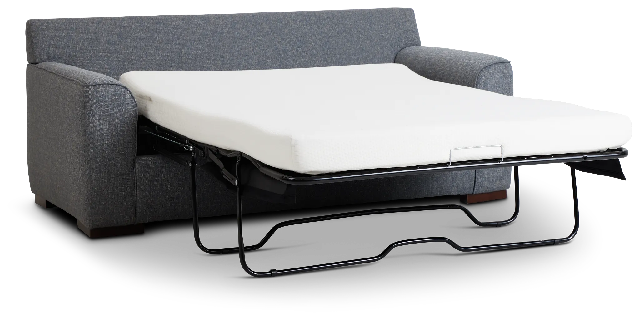 Austin Blue Fabric Memory Foam Sleeper