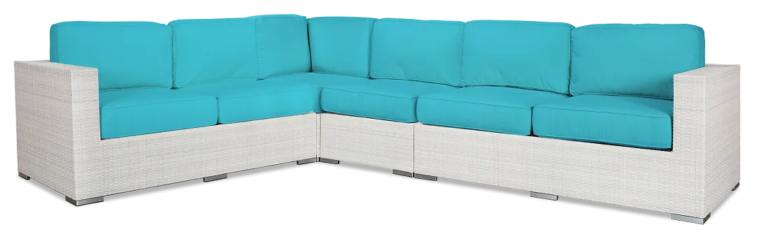 Biscayne Dark Teal Large Two-arm Sectional