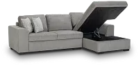 Blakely Gray Fabric Small Right Chaise Storage Sleeper Sectional