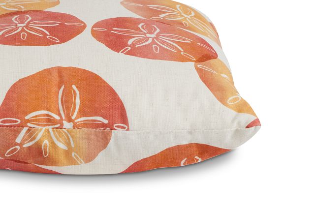 Sand Dollar Orange 20" Accent Pillow