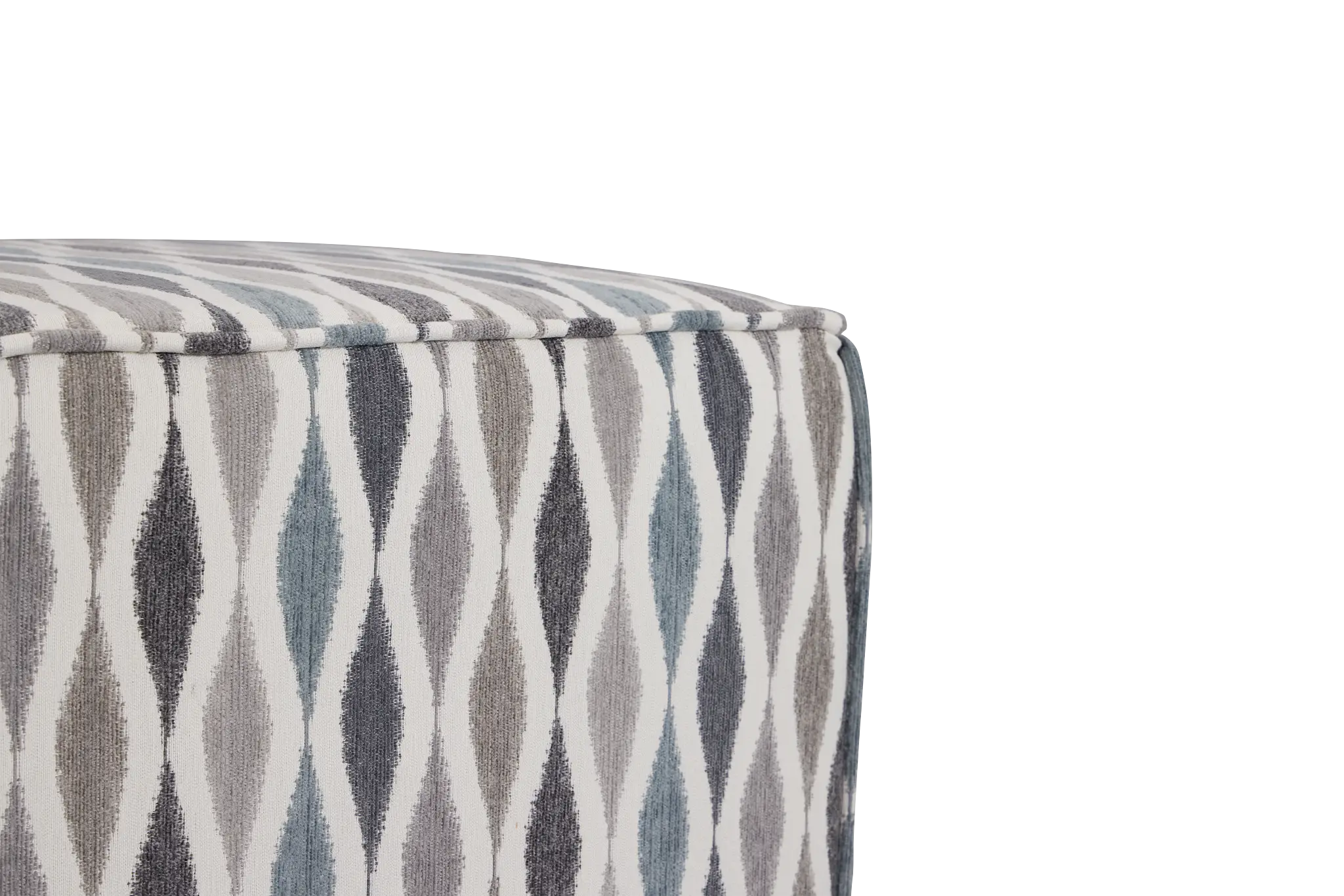 Ohgee Blue Fabric Accent Pouf Ohgee Blue Fabric Accent Pouf