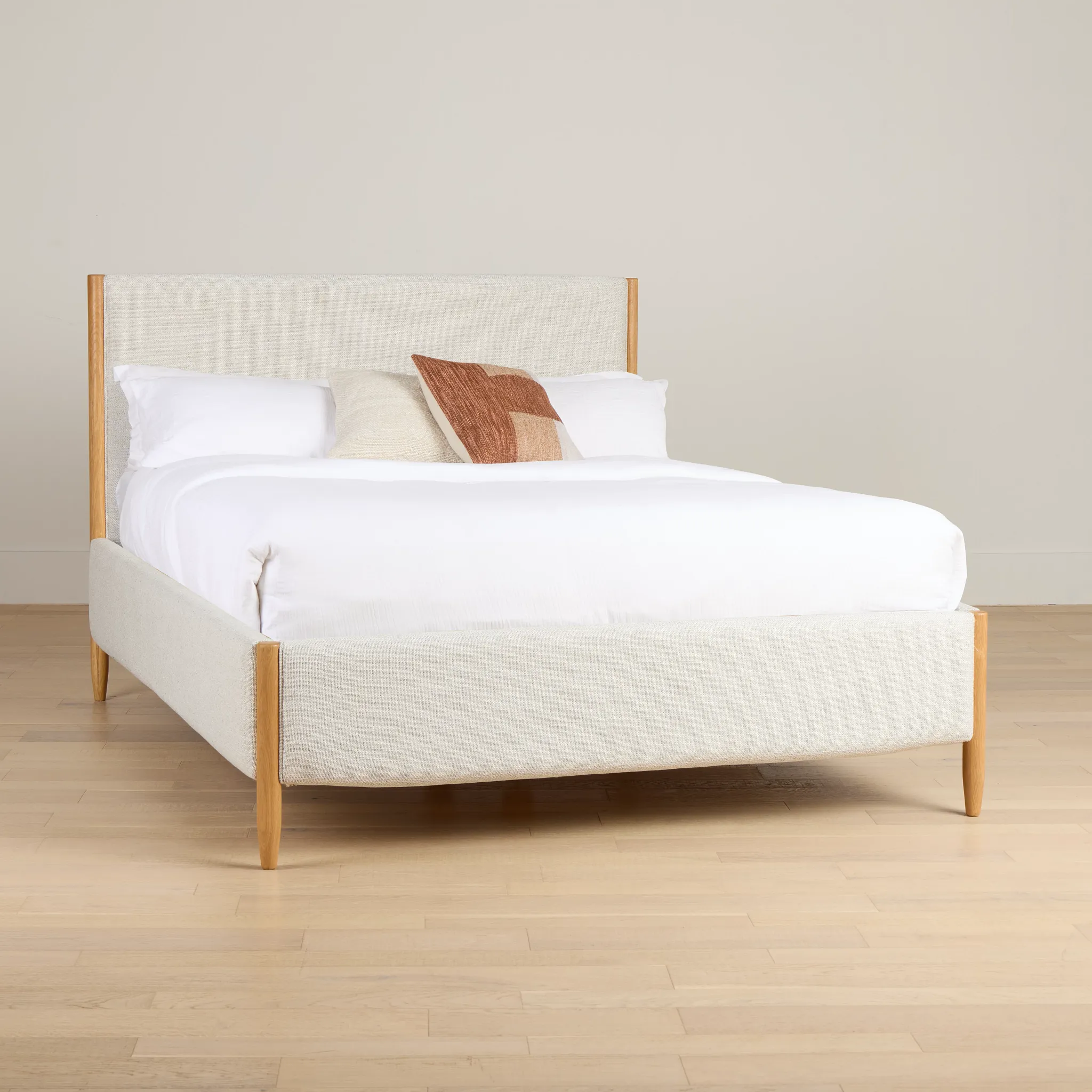 Stockton White Uph Panel Bed