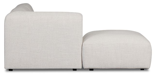 Baylor Light Beige Fabric 4-piece Left Facing Bumper Sectional