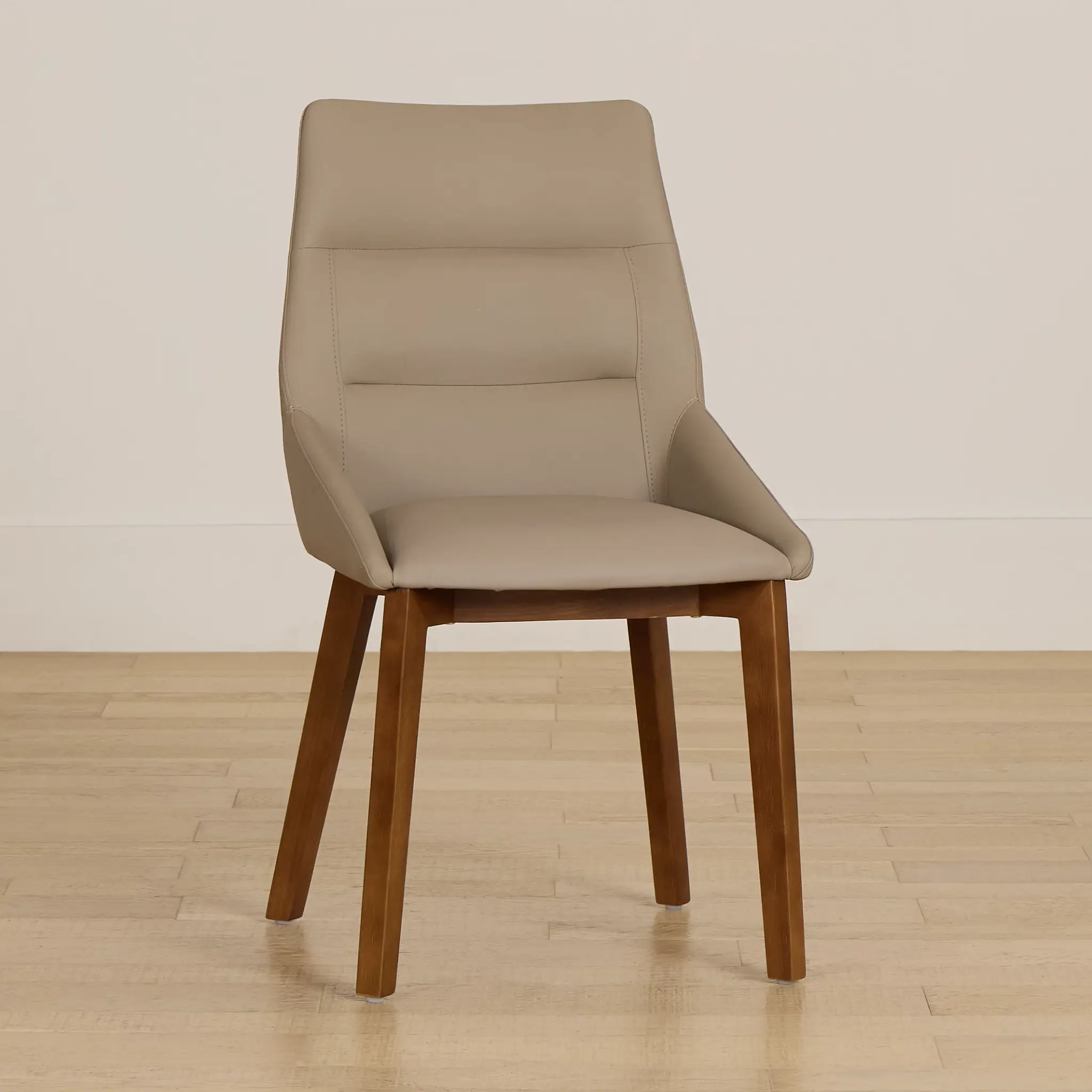 Fresno Taupe Upholstered Side Chair With Mid Tone Legs Fresno Taupe Upholstered Side Chair With Mid Tone Legs