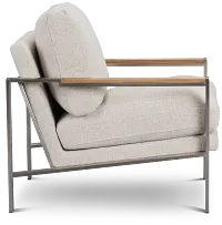 Wyatt Beige Fabric Accent Chair