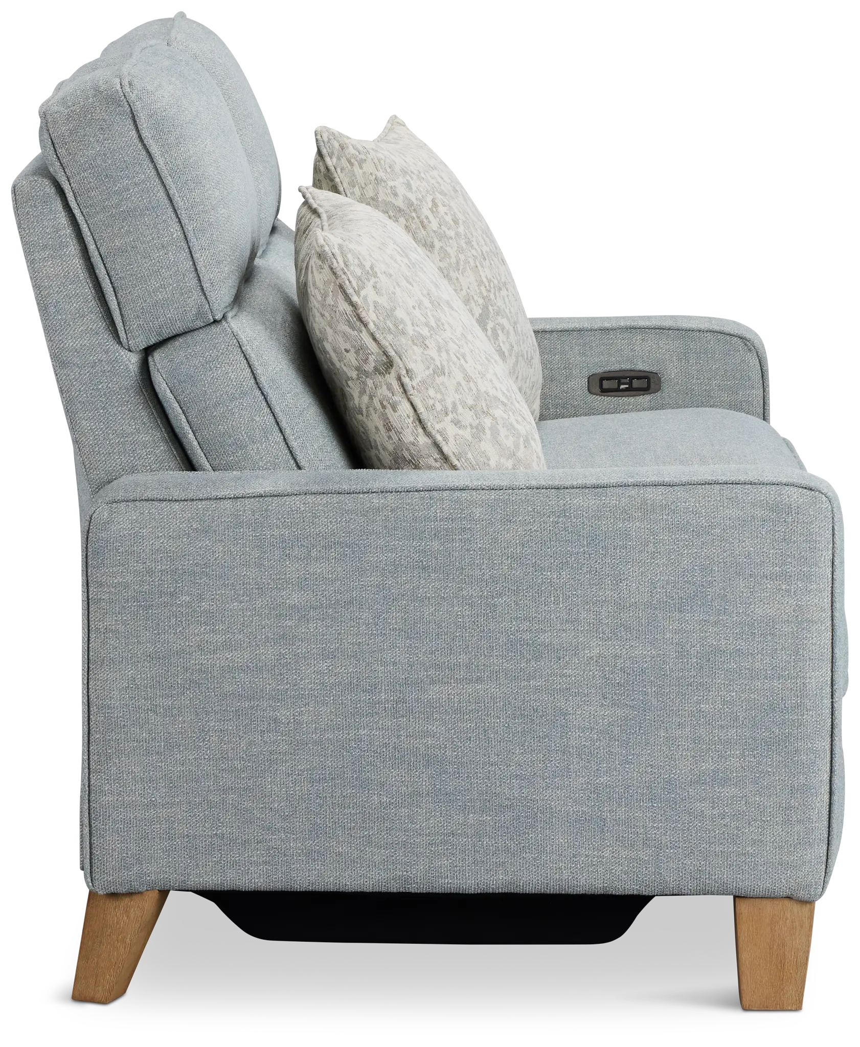 Bayside Light Blue Fabric Power Reclining Loveseat Bayside Light Blue Fabric Power Reclining Loveseat